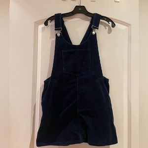 ZARA corduroy navy blue dress